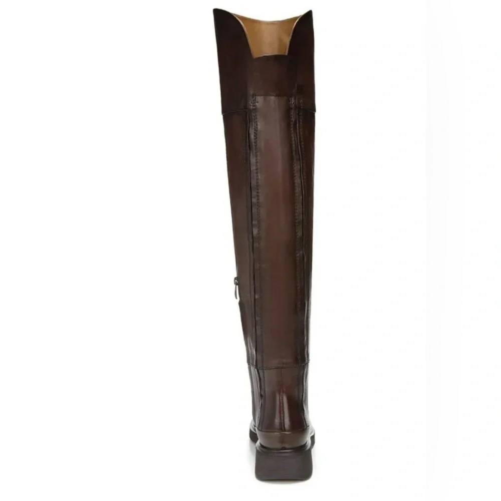 Franco Sarto Womens Battina Leather Wide Calf Knee-High Boots Size 6 New